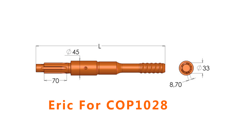 COP1028鑿巖機釬尾