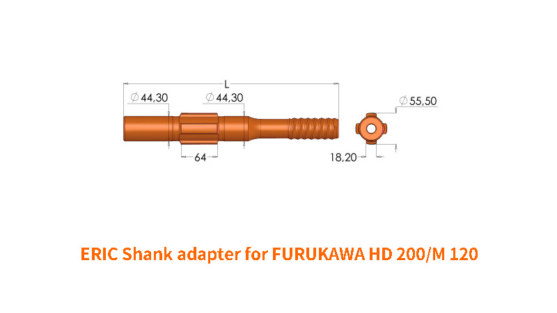 HD 200/M120鑿巖機(jī)釬尾